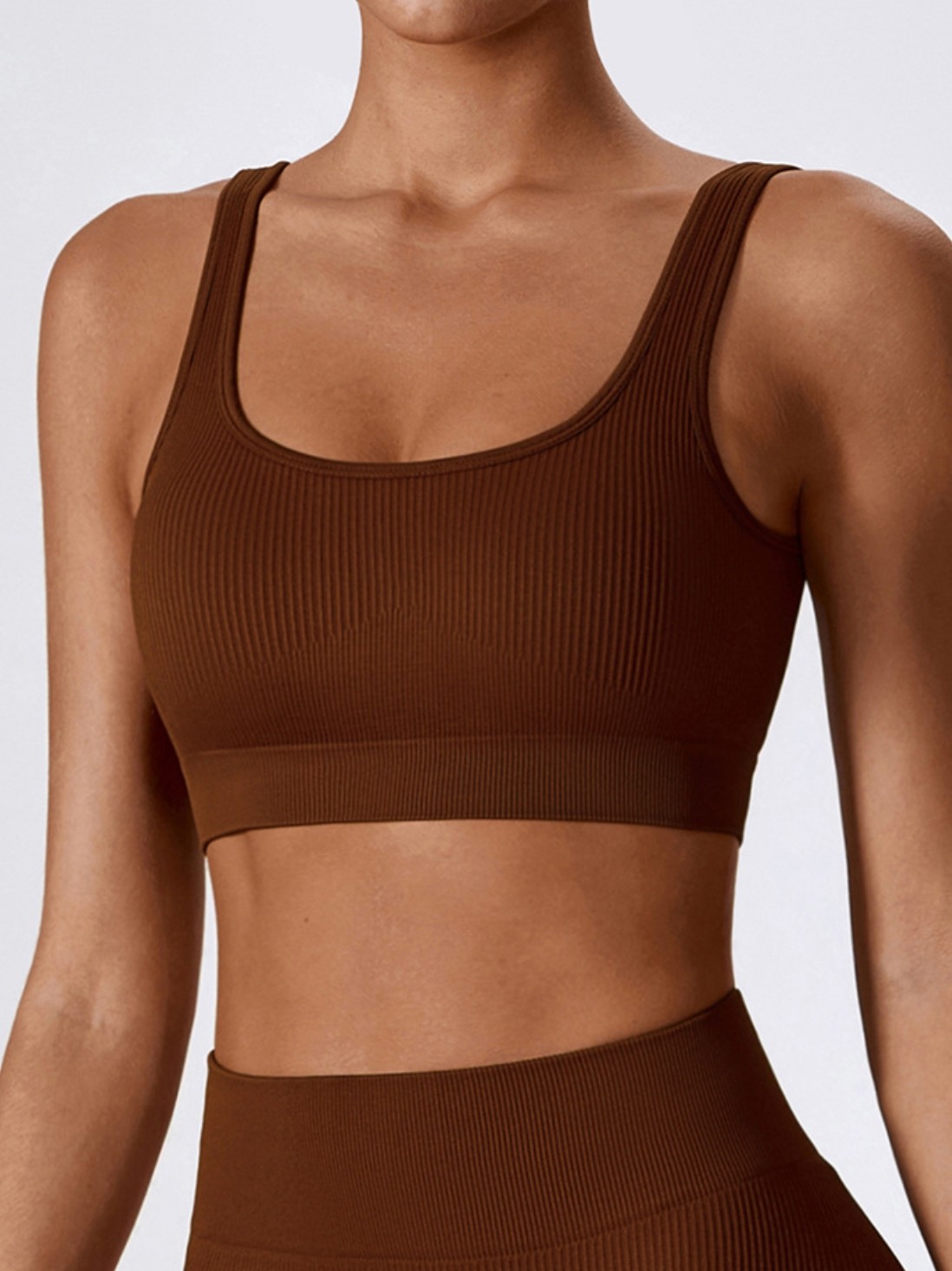 U Neck Yoga Fitness Crop Top