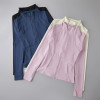 Women Stand Collar Zip Up Yoga Windbreaker Jacket, Slim Waist Long Sleeve Workout Top With Side Pockets