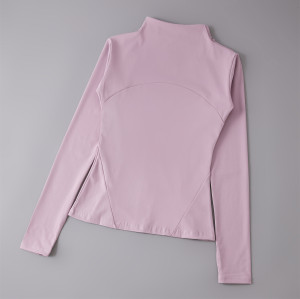 Women Full Zip Yoga Jacket Slim Fit Long Sleeve Athletic Jacket with Pockets for Workout Running