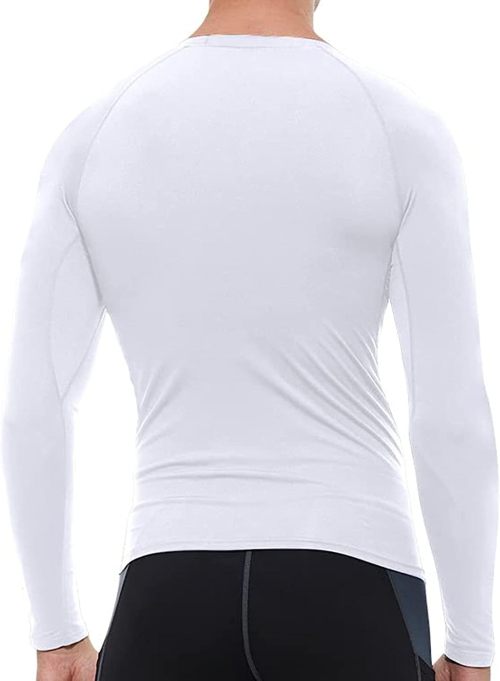 Men's Compression Long Sleeve Workout T‑Shirt Cool Dry Gym Athletic Base Layer Undershirt Tops
