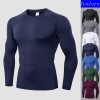 Men's Compression Long Sleeve Workout T‑Shirt Cool Dry Gym Athletic Base Layer Undershirt Tops