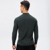 Men Half‑Zip Raglan Long‑Sleeve Quick‑Dry Running Top Slim‑Fit Fitness Training Baselayer Undershirt