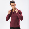 Men Half‑Zip Raglan Long‑Sleeve Quick‑Dry Running Top Slim‑Fit Fitness Training Baselayer Undershirt