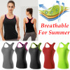 Women Racerback Sleeveless Yoga Sport Vest Quick‑Dry Running Gym Workout Training Casual T‑Shirt
