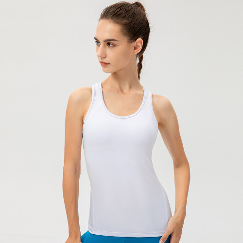 Women Racerback Sleeveless Yoga Sport Vest Quick‑Dry Running Gym Workout Training Casual T‑Shirt