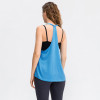 Women Sleeveless T‑Back Racerback Yoga Tank Top Quick Dry Loose Gym Workout Running Athletic Vest Casual Sport Top