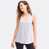 Women Sleeveless T‑Back Racerback Yoga Tank Top Quick Dry Loose Gym Workout Running Athletic Vest Casual Sport Top