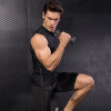 Men Round Neck Compression Sleeveless Fitness Tank Top Quick Dry Gym Workout Running Sport Vest Athletic Sportswear Tops