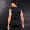Men Round Neck Compression Sleeveless Fitness Tank Top Quick Dry Gym Workout Running Sport Vest Athletic Sportswear Tops