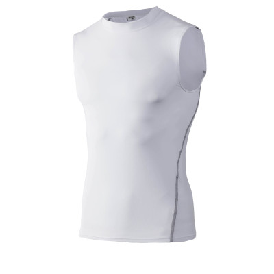 Men Round Neck Compression Sleeveless Fitness Tank Top Quick Dry Gym Workout Running Sport Vest Athletic Sportswear Tops