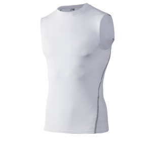 Men Round Neck Compression Sleeveless Fitness Tank Top Quick Dry Gym Workout Running Sport Vest Athletic Sportswear Tops