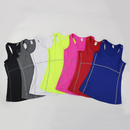 Women Tight‑Fit Square Neck Yoga Tank Top Quick‑Dry Sleeveless Gym Sport Vest