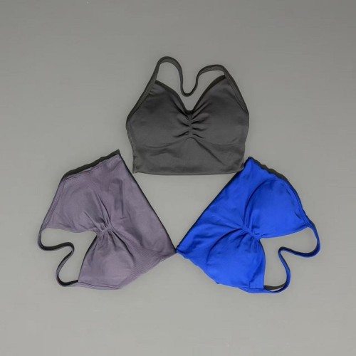 Women Halter Yoga Bra & High Waist Leggings 2‑Piece Seamless Workout Set