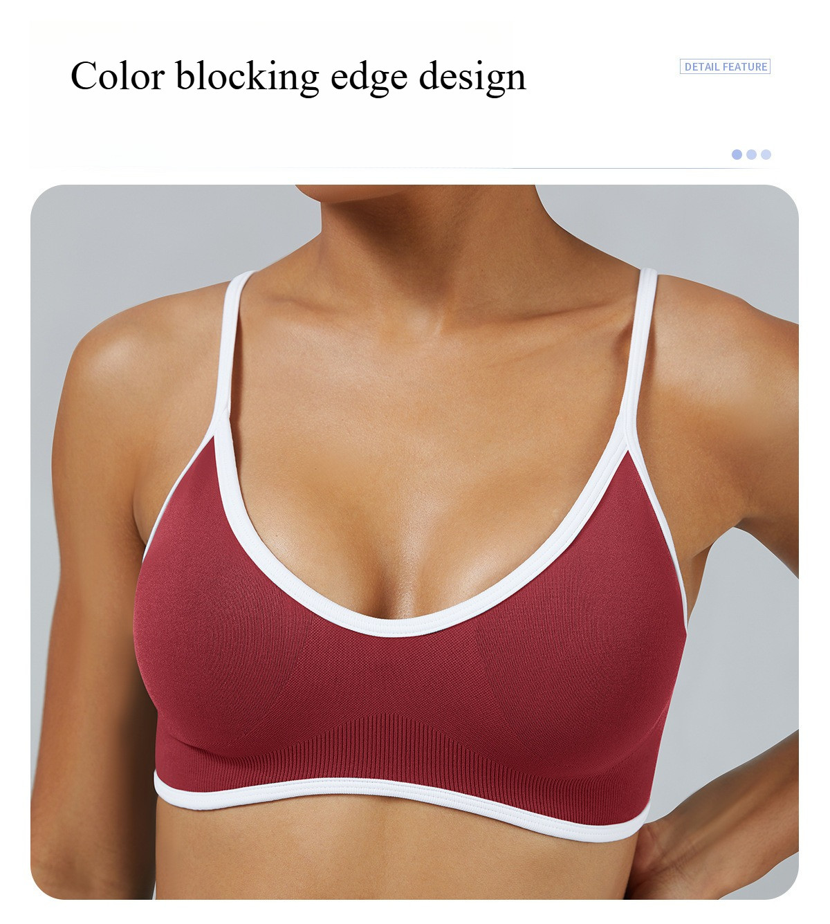 Seamless Color Block Sports Bra