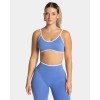 Seamless Color Block Sports Bra, Backless Yoga Bra, Sleeveless Strappy Fitness Workout Crop Top
