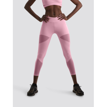High Waist Pink Color Nylon Buttery Soft Yoga Capris