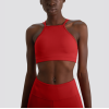 Solid Color Sports Bra, Thin Straps Yoga Bra,Fitness Sports Yoga Wear,Halter Sports Bra For Women