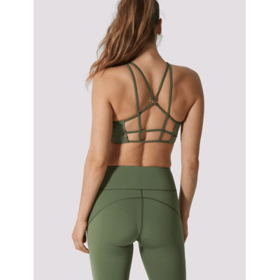 Solid Color Sports Bra, Thin Straps Yoga Bra,Fitness Sports Yoga Wear,Halter Sports Bra For Women