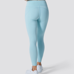 Wholesale plain no front seam yoga leggings for women high quality basic fitness tights