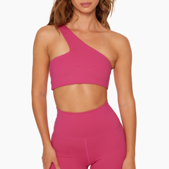 Womens One Shoulder Sports Bras Sexy Cutout Straps Athletic Running Workout Top