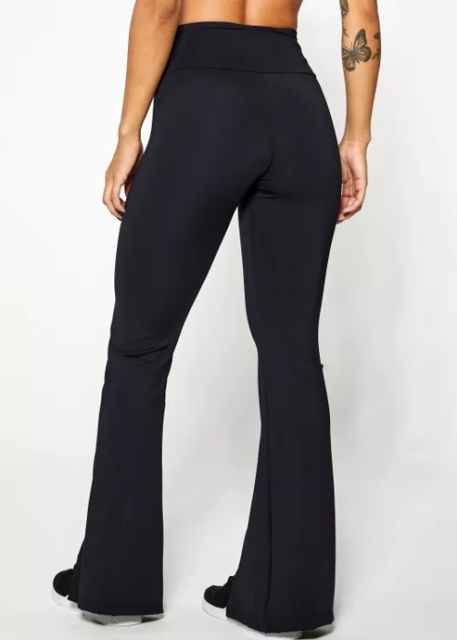 High waisted black essential flared leggings for women full length yoga pants
