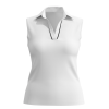 Soothfeel Women's Golf Polo Shirt Tank Tops Sleeveless 1/4 Zipper Collarless Quick Dry Athletic Tennis Shirts for Women