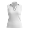Soothfeel Women's Golf Polo Shirt Tank Tops Sleeveless 1/4 Zipper Collarless Quick Dry Athletic Tennis Shirts for Women
