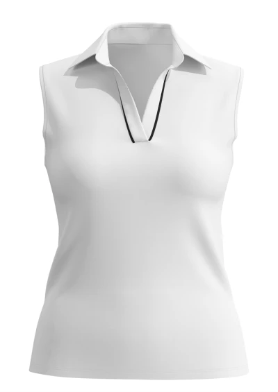 Soothfeel Women's Golf Polo Shirt Tank Tops Sleeveless 1/4 Zipper Collarless Quick Dry Athletic Tennis Shirts for Women