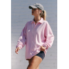 Essentials Women's Classic-Fit Long-Sleeve Open Crew Neck  Hooded Sweatshirt