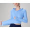 Breathable high stretchy fitness hoodies with thumb hole