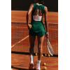 Tennis Dress with Shorts & Bra U Neck Golf Sleeveless Athletic Workout Dress with 2 Pockets