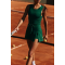 Tennis Dress with Shorts & Bra U Neck Golf Sleeveless Athletic Workout Dress with 2 Pockets