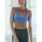 Custom Logo Yoga Bra, Essentials Women's Active Top Medium Support Racerback Sports Bra