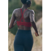 YOGA Butterluxe Womens Ruched V Neck Sports Bra - Y Back Spaghetti Thin Strap Wireless Padded Bra Yoga Crop Top