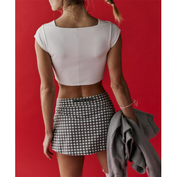 OEM logo  Womens' Sports Bra Longline Wirefree Padded with Medium Support Crop Top