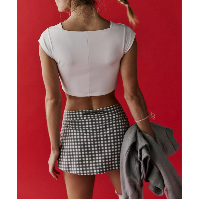 OEM logo  Womens' Sports Bra Longline Wirefree Padded with Medium Support Crop Top