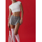 OEM logo  Womens' Sports Bra Longline Wirefree Padded with Medium Support Crop Top