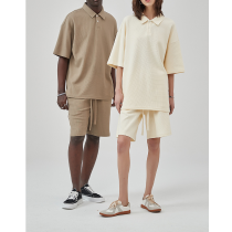 2 Piece Zip Tracksuit Polo Shirt and Shorts Sets Short Sleeve Summer Casual Outfit