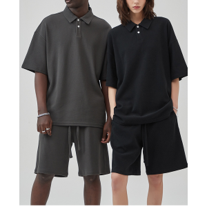 2 Piece Zip Tracksuit Polo Shirt and Shorts Sets Short Sleeve Summer Casual Outfit