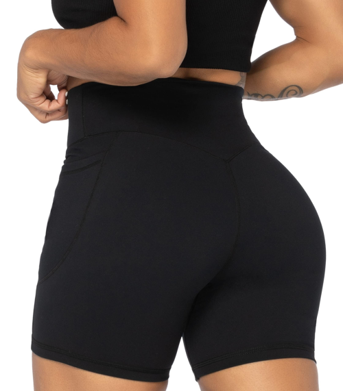 High Waisted Spandex Biker Shorts, Workout Booty Soft Yoga Shorts for Women