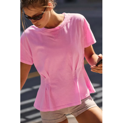 Women's short sleeve activewear  t shirts crew neck raglan sleeve sports tees