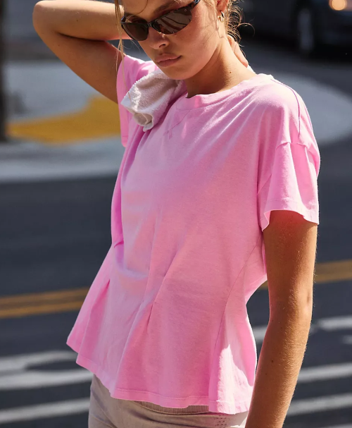 Women's short sleeve activewear  t shirts crew neck raglan sleeve sports tees