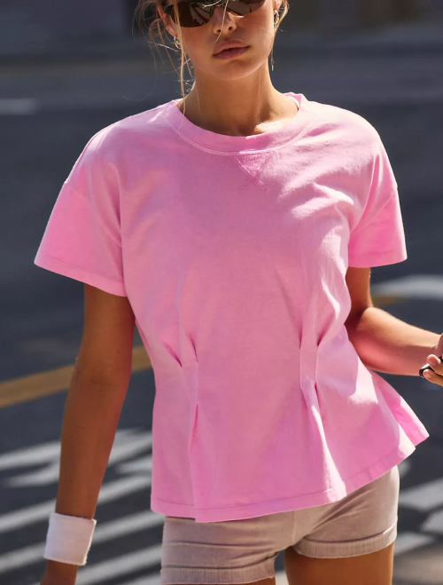 Women's short sleeve activewear  t shirts crew neck raglan sleeve sports tees