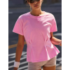 Women's short sleeve activewear t shirts crew neck raglan sleeve sports tees