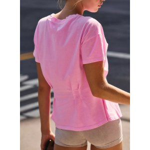 Women's short sleeve activewear  t shirts crew neck raglan sleeve sports tees