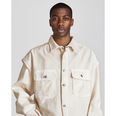 Men's Casual Lightweight Shirt Jacket Work Shacket Jackets Military Button Down Overshirt With Flap Pockets