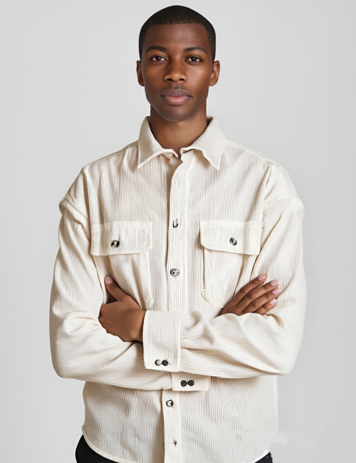 Men's Casual Lightweight Shirt Jacket Work Shacket Jackets Military Button Down Overshirt With Flap Pockets
