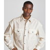 Men's Casual Lightweight Shirt Jacket Work Shacket Jackets Military Button Down Overshirt With Flap Pockets
