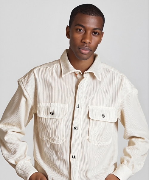 Men's Casual Lightweight Shirt Jacket Work Shacket Jackets Military Button Down Overshirt With Flap Pockets