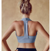 Custom Activewear Manufacturer - OEM Scoop Neck Sports Bra with Supportive Hollow Back, Removable Padding & Spaghetti Straps for Yoga and Gym Wear
